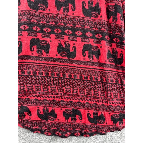 Rue21 Womans XS Red & Black Elephant Print Sleeveless Tank Top Lightweight - Picture 7 of 7
